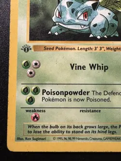 1st Edition Shadowless Ivysaur 30/102 Base Set Pokemon Card Rare HP - Image 5