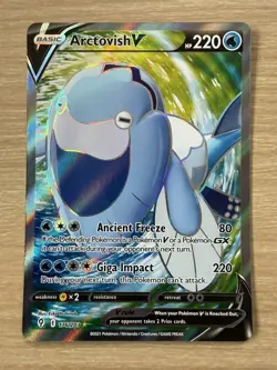Arctovish V 176/203 Holo Ultra Rare Evolving Skies Pokemon Card - NM / M - Image 1