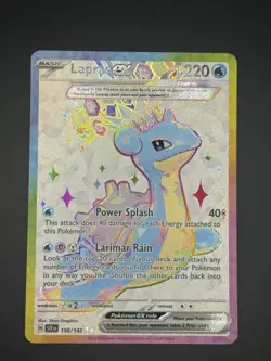 Pokemon TCG Stellar Crown Lapras EX Ultra Rare Holo Card 158/142 - Image 1