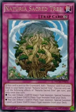 NECH-EN076 NATURIA SACRED TREE RARE 1ST EDITION YuGiOh CARD - Image 1