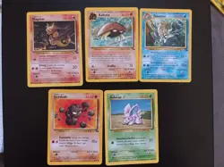 ✔ Lotto Fossil: Kabuto Magmar Omastar Geodude carte card pokemon ITA - Image 1