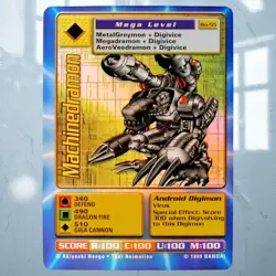 1999 Bandai Digimon Machinedramon #Bo-55 Foil Digi-Battle Card ☆Near-Mint/Mint☆ - Image 1
