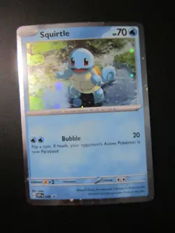 SQUIRTLE HOLO POKEMON CARD SVP BLACK STAR PROMO 048 NEVER PLAYED NM M HD SWIRL - Image 2
