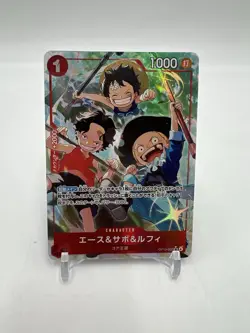 ONE PIECE Card Ace Sabo Luffy SR Alt Art OP13-007 Carrying on His Will JP - Image 1