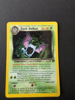 Pokemon Dark Golbat 7/82 Holo Card Team Rocket Series, WOTC LP - Image 1