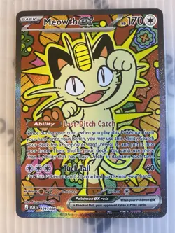 Pokemon Meowth EX Full Art 121/108 Basic Stage 170 HP 60 Attack Pokemon TCG Card - Image 2