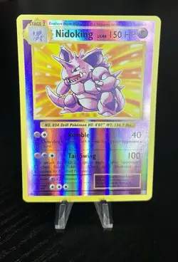 Nidoking 45/108 Evolutions Reverse Holofoil Rare Pokemon Card NM MINT + - Image 1
