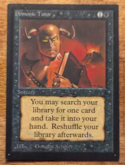 DEMONIC TUTOR Black-Bordered - Collectors' Edition - MTG Magic: the Gathering - Image 1