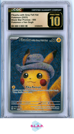 PIKACHU WITH GREY FELT HAT POKEMON 85 2023 SCARLET & VIOLET - EN CGC 10 - Image 1