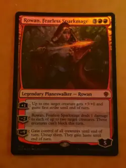 Rowan, Fearless Sparkmage Mtg Throne of Eldraine Foil - Image 1