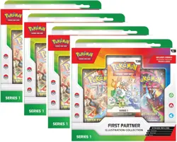 4x Pokemon First Partner Illustration Collection Series 1 - English - Sealed - Image 1