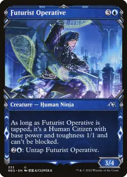 MTG Magic NEO Kamigawa Neon Dynasty - 1x EN NM 333 U Futurist Operative - Image 1