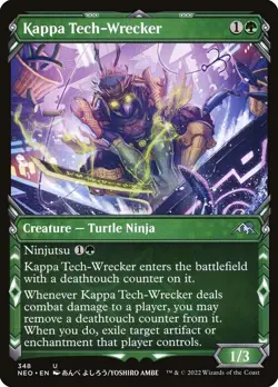 MTG Magic NEO Kamigawa Neon Dynasty - 1x EN NM 348 U Kappa Tech-Wrecker - Image 1