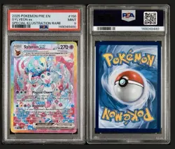 2025 POKEMON PRISMATIC EVOLUTIONS SPECIAL ILLUSTRATION RARE SYLVEON EX PSA 9 - Image 3