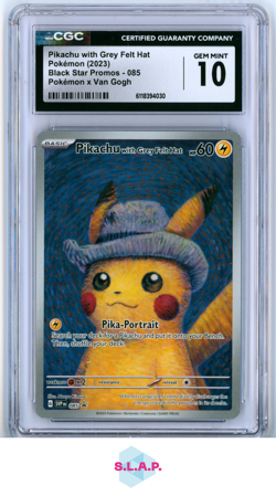 PIKACHU WITH GREY FELT HAT POKEMON 85 2023 SCARLET & VIOLET - EN CGC 10 - Image 1
