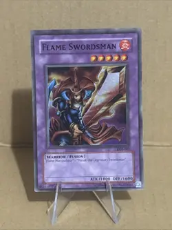 Yu-Gi-Oh Flame Swordsman LOB-003 Super Rare Unlimited LP - Image 1