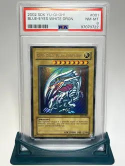 Yugioh Blue-Eyes White Dragon Ultra Rare SDK-001 Starter Deck Kaiba PSA 8 - Image 1