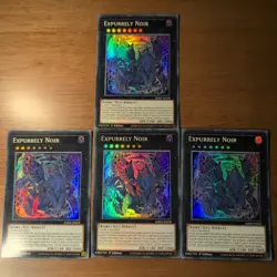 3 X Yugioh Expurrely Noir AMDE-EN018 Super Rare - Image 1