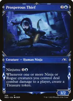 MTG Magic NEO Kamigawa Neon Dynasty - 1x EN NM 336 U Prosperous Thief - Image 1