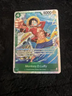 Bandai Monkey.D.Luffy One Piece PRB02-005 Character Card Game 5000 Power - Image 1
