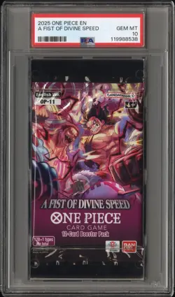 2025 One Piece A Fist Of Divine Speed Sealed Foil Pack English PSA 10 GEM MINT - Image 1