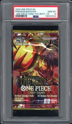 One Piece The Best Vol. 2 Premium Booster PRB-02 Sealed Pack PSA 10 GEM MINT - Image 1