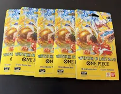 Lot Of 5 - One Piece - OP-15 (Adventure On Kami's Island) Sleeved Booster Pack - Image 1
