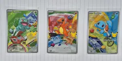 Pokemon TCG First Partner Illustration Collection Series 1 Kanto GEN 1 3x Cards - Image 1