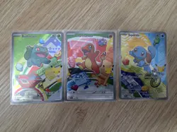 Pokemon TCG First Partner Illustration Collection Series 1 Kanto GEN 1 3x Cards - Image 1