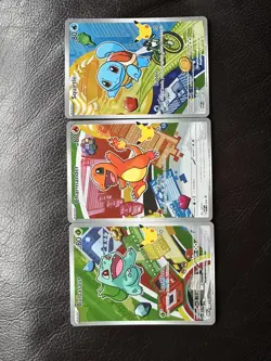 Pokemon TCG First Partner Illustration Collection Series 1 Kanto Gen 1 3x Cards - Image 1
