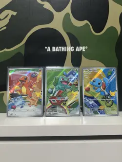 Pokemon TCG First Partner Illustration Collection Series 1 Kanto GEN 1 3x Cards - Image 1