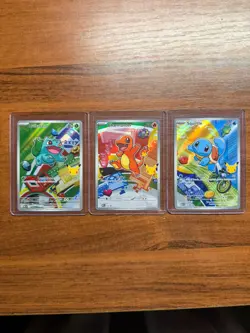 Pokemon TCG First Partner Illustration Collection Series 1 Kanto GEN 1 3x Cards - Image 1