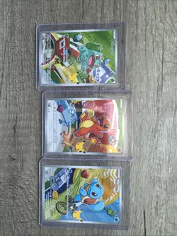 Pokemon TCG First Partner Illustration Collection Series 1 Kanto GEN 1 3x Cards - Image 1