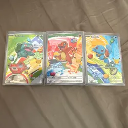 Pokemon TCG First Partner Illustration Collection Series 1 Kanto GEN 1 3x Cards - Image 1