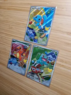 Pokemon TCG First Partner Illustration Collection Series 1 Kanto GEN 1 3x Cards - Image 2