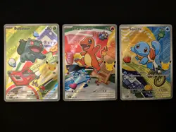 Pokemon TCG First Partner Illustration Collection Series 1 Kanto GEN 1 3x Cards - Image 1