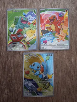 Pokemon TCG First Partner Illustration Collection Series 1 Kanto GEN 1 3x Cards - Image 1