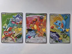Pokemon TCG First Partner Illustration Collection Series 1 Kanto GEN 1 3x Cards - Image 1