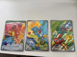 Pokemon TCG First Partner Illustration Collection Series 1 Kanto GEN 1 3x Cards - Image 1