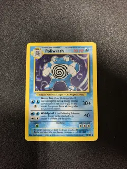 Pokemon TCG Poliwrath 13/102 Base Set Vintage Card HP - Image 1
