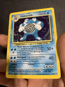 Pokemon TCG Poliwrath 13/102 Base Set Vintage Card HP - Image 3