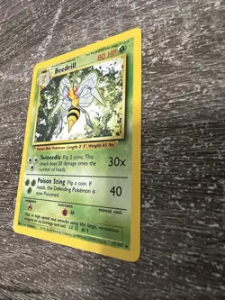 Pokemon TCG Beedrill Base Set, Unlimited Rare Card 17/102 NM Centered - Image 5