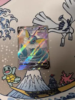Vaporeon V 172/203 Evolving Skies Full Art Ultra Rare Holo Pokemon Card NM - Image 1