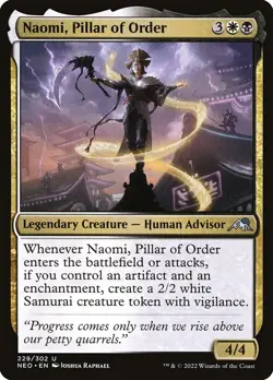 MTG Magic NEO Kamigawa Neon Dynasty - 1x EN NM 229 U Naomi, Pillar of Order - Image 1