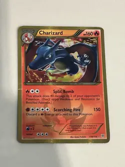 CHARIZARD 136/135 Pokemon PLASMA STORM Black & White BW Shiney Secret RARE Card - Image 1