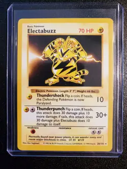 ELECTABUZZ WOTC 20/102 Shadowless Base Set Pokemon 1999 Card - Image 1