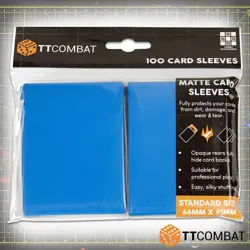 TTCombat Matte Card Sleeves - Blue - Standard Size 66x91mm (100 Pack) TCG - Image 1