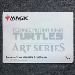 Leonardo, Sewer Samurai Art Card [GOLD STAMPED SIGNATURE] #1/54, MTG TMNT - Image 2