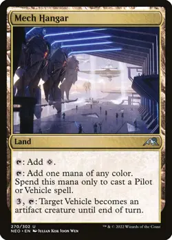 MTG Magic NEO Kamigawa Neon Dynasty - 1x EN NM 270 U Mech Hangar - Image 1