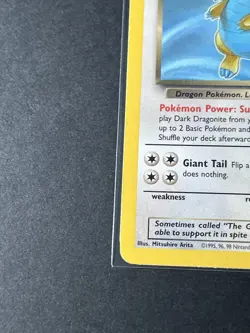 Pokemon Dark Dragonite TCG Card 22/82 Non-Holo, Wizards of the Coast 1999 - Image 4